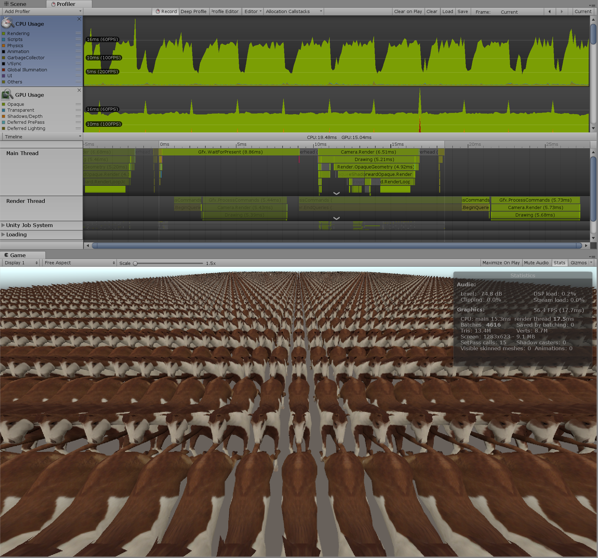 5000 horses animated by texture